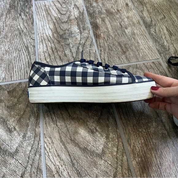 Keds X Draper James Platform Plaid Sneakers, Lace Tie, Blue & White, Women’s 7 - Picture 6 of 13